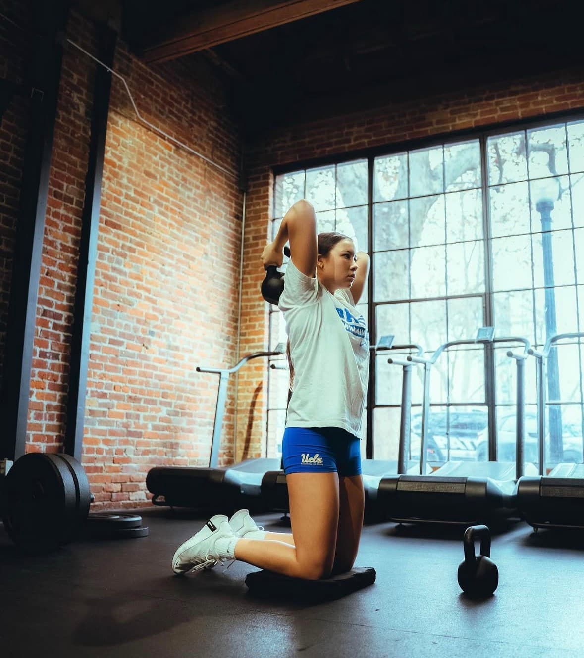 UCLA athlete kettlebell training